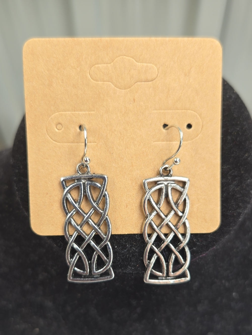 Silver Celtic Knot Drop Earrings - Women Jewelry
